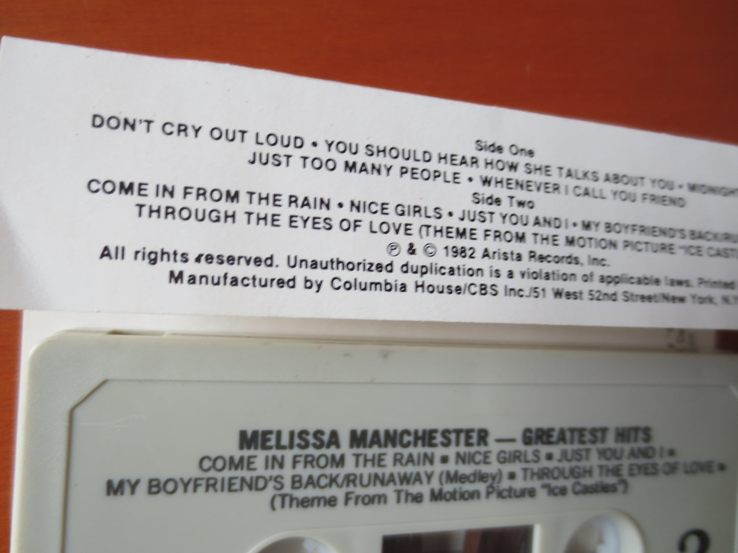 Melissa Manchester, Pop Music Tape, Pop Music Album, Tape Cassette, Vintage Cassettes, Pop Music Cassette, Cassette Music