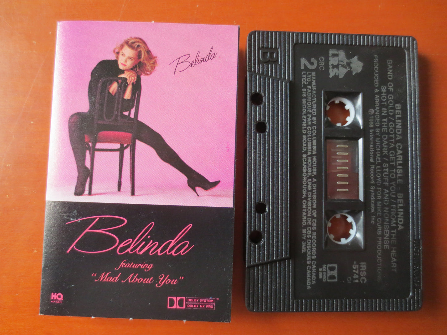 BELINDA CARLISLE, BELINDA, Pop Music Cassette, Belinda Carlisle lp, Pop Music, Tape Cassette, Pop Cassette, Cassette Music