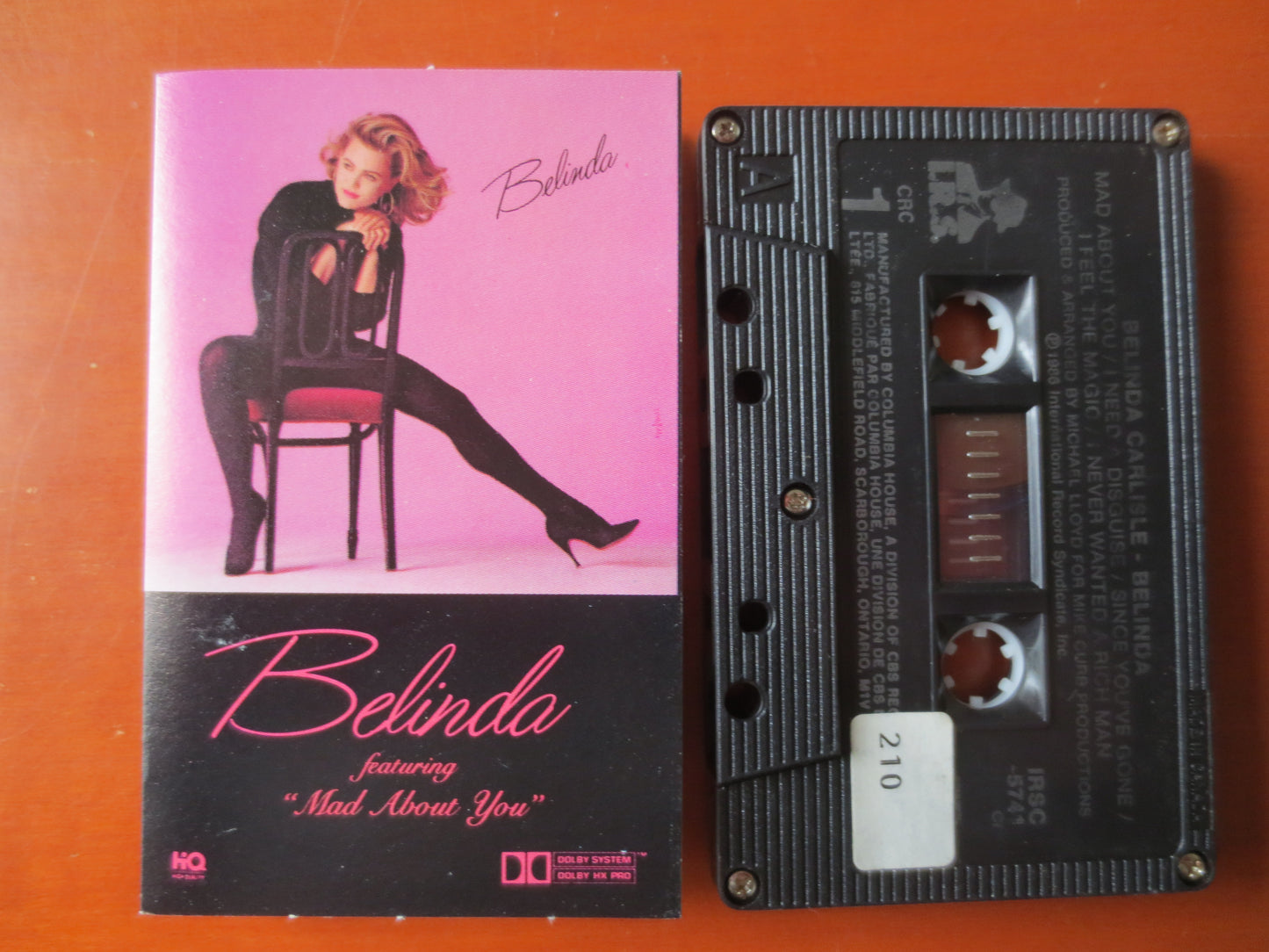 BELINDA CARLISLE, BELINDA, Pop Music Cassette, Belinda Carlisle lp, Pop Music, Tape Cassette, Pop Cassette, Cassette Music