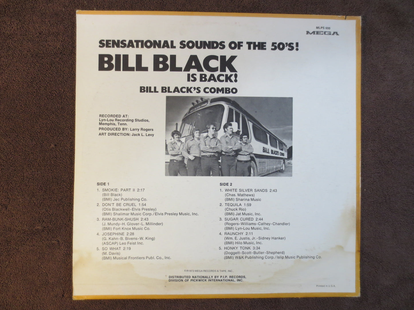 BILL BLACK is BACK, Bill Black Album, Bill Black Record, Bill Black Vinyl, Bill Black Lp, Jazz Album, Jazz, 1973 Record