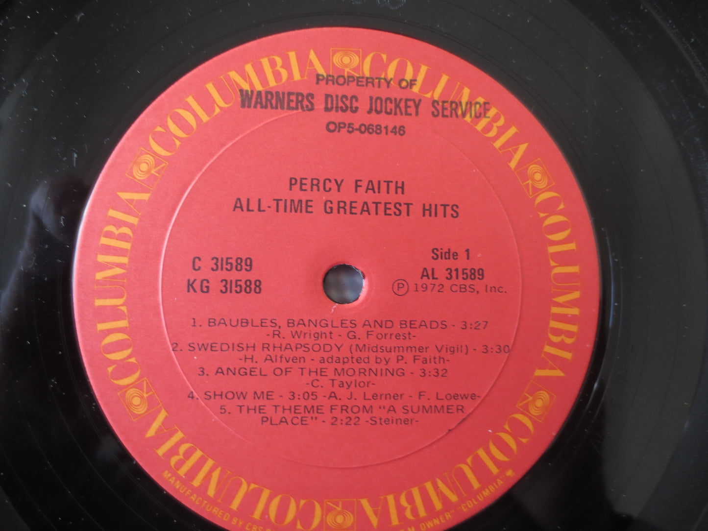 PERCY FAITH, ALLTIME Greatest Hits, Columbia Records, Percy Faith Album, Percy Faith Vinyl, Vinyl Lp, 1972 Records