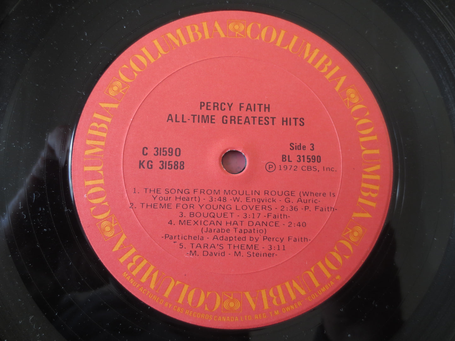 PERCY FAITH, ALLTIME Greatest Hits, Columbia Records, Percy Faith Album, Percy Faith Vinyl, Vinyl Lp, 1972 Records