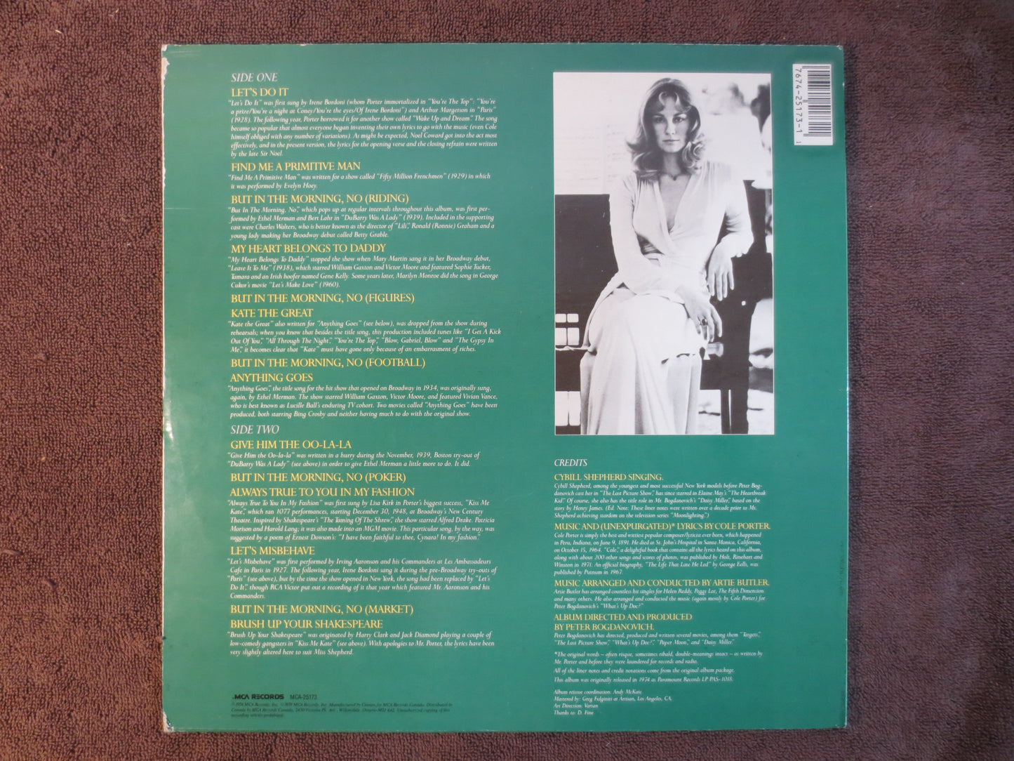 CYBILL SHEPHERD Lp, Cole Porter Record, Jazz Record, Jazz Album, Cybill Shepherd, Vinyl, Cole Porter Vinyl, 1974 Records