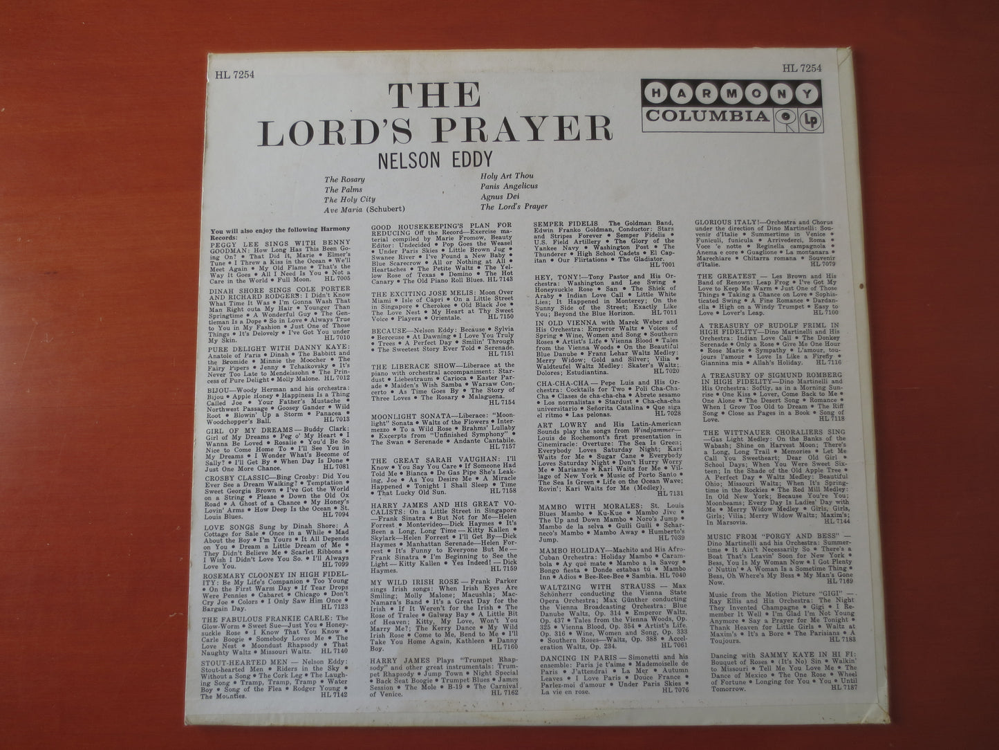 NELSON EDDY, The LORDS Prayer, Nelson Eddy Album, Nelson Eddy Vinyl, Nelson Eddy Lp, Vintage Vinyl, Lp, 1959 Records