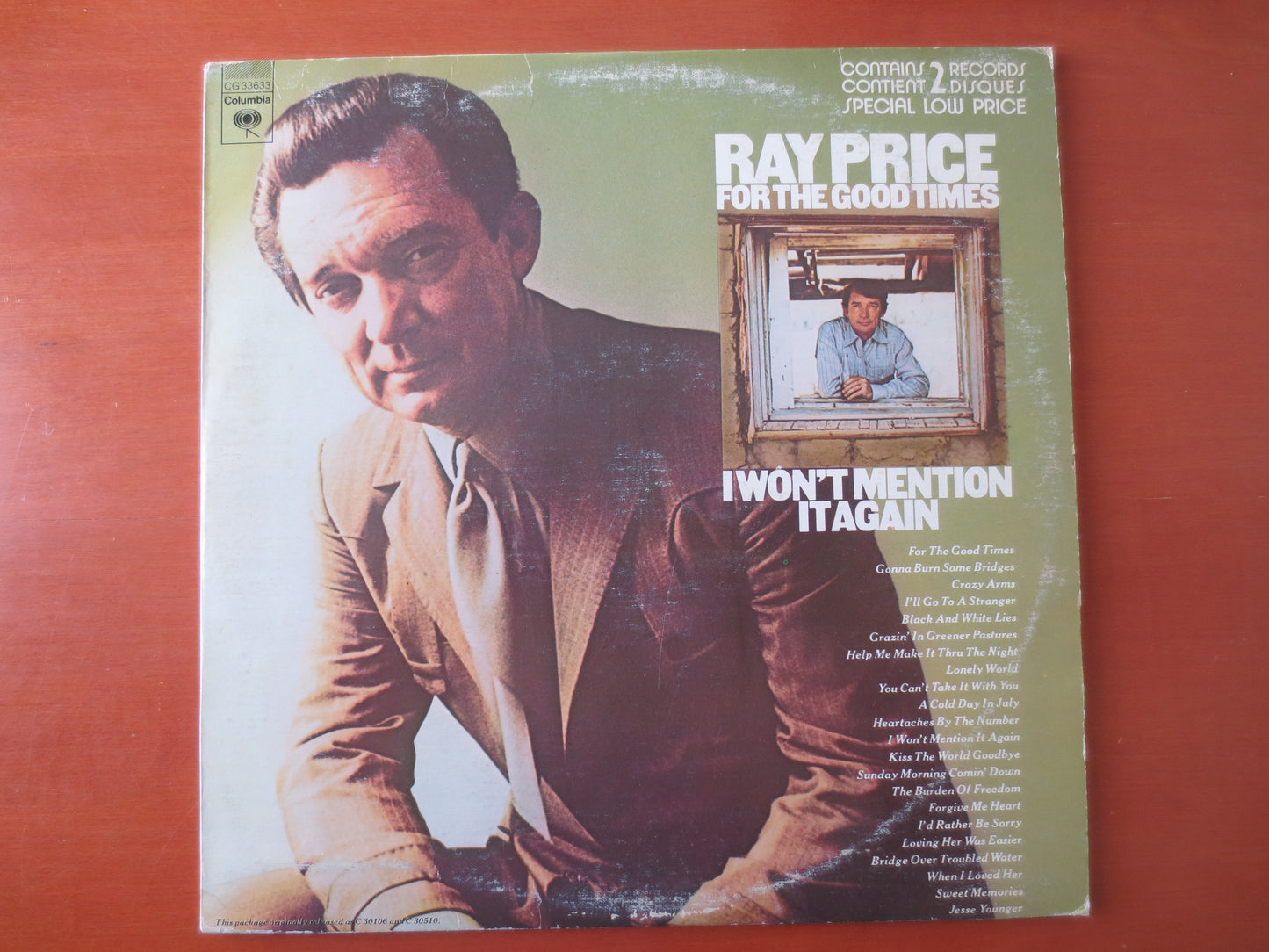 RAY PRICE, I Won't Mention It, For the GOOD Times, Ray Price Records, Ray Price Albums, Country Records, Lps, 1975 Records