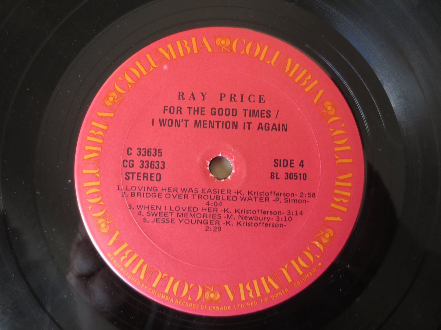 RAY PRICE, I Won't Mention It, For the GOOD Times, Ray Price Records, Ray Price Albums, Country Records, Lps, 1975 Records