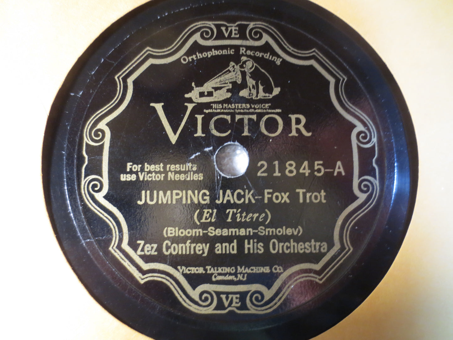 ZEZ CONFREY, 78 RPM, Jumping Jack, Jack in the Box, Zez Confrey Record, Zez Confrey Album, 78 Rpm Records, Zez Confrey Lp