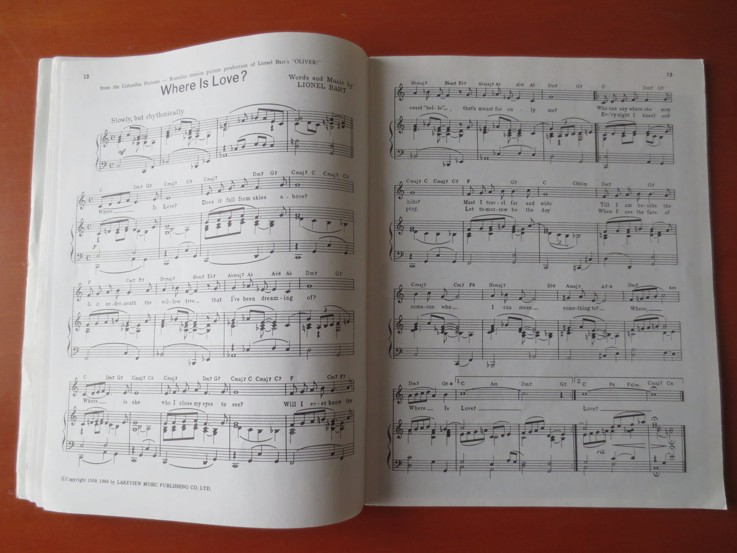 Vintage Books, OLIVER, Sheet Music, SOUNDTRACK, Music Books, Piano Music Book, Sheet Music Book, Music Sheets, Vintage Music Book, Music