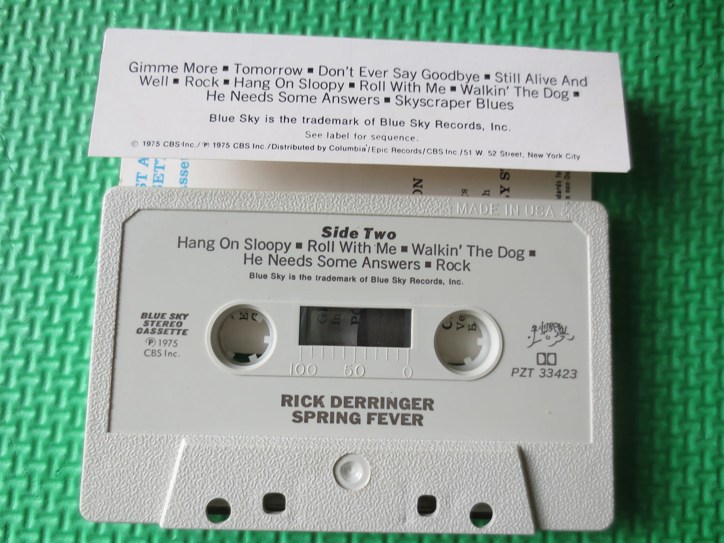 RICK DERRINGER, Tape, Spring FEVER, Rick Derringer Tape, Rick Derringer Album, Tape Cassette, Rock Cassette, Cassette Music