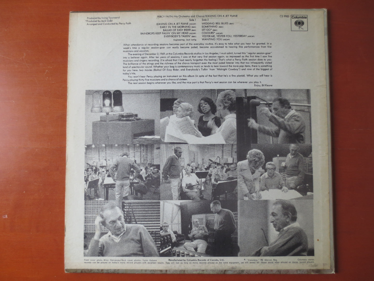 PERCY FAITH, Leaving On A Jet Plane, Columbia Records, Percy Faith Album, Percy Faith Vinyl, Vinyl Lp, 1969 Records