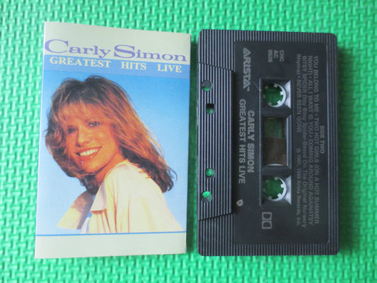 CARLY SIMON, GREATEST Hits, Carly Simon Tape, Carly Simon Album, Tape Cassette, Jazz Cassette, Cassette Music, 1988 Cassette