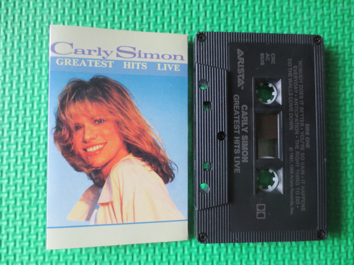 CARLY SIMON, GREATEST Hits, Carly Simon Tape, Carly Simon Album, Tape Cassette, Jazz Cassette, Cassette Music, 1988 Cassette