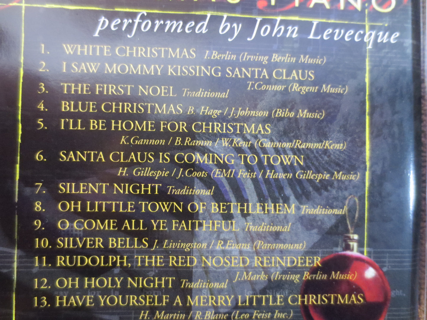 CHRISTMAS PIANO, CHRISTMAS Album, John Levecque Record, John Levecque Cd, Christmas Music, Christmas Songs, Christmas Cd