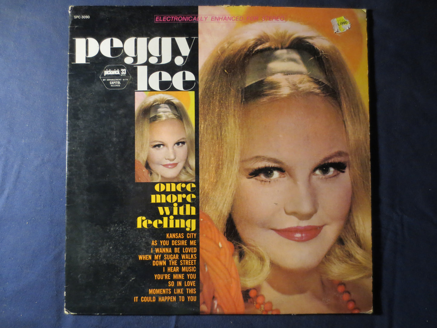 PEGGY LEE, Once More With FEELING, Peggy Lee Record, Peggy Lee Album, Peggy Lee Lp, Jazz Record, Vinyl Record, 1967 Records