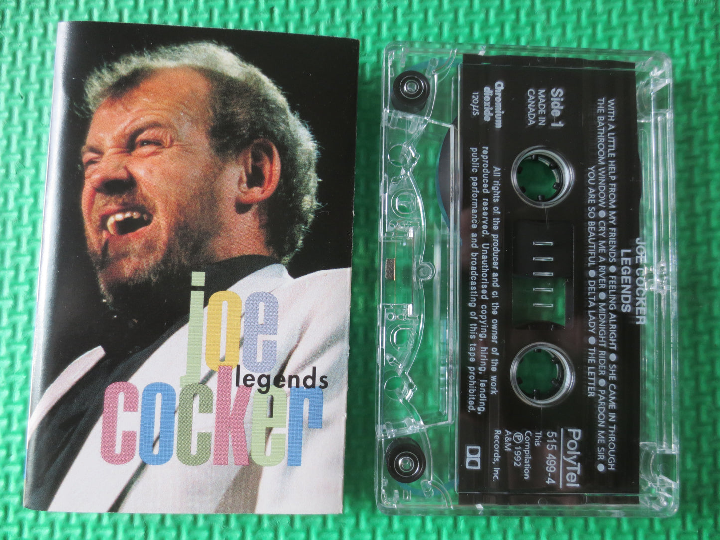 JOE COCKER, LEGENDS, Joe Cocker Tape, Joe Cocker Album, Tape Cassette, Joe Cocker lp, Tapes, Rock Cassette, Cassette Music