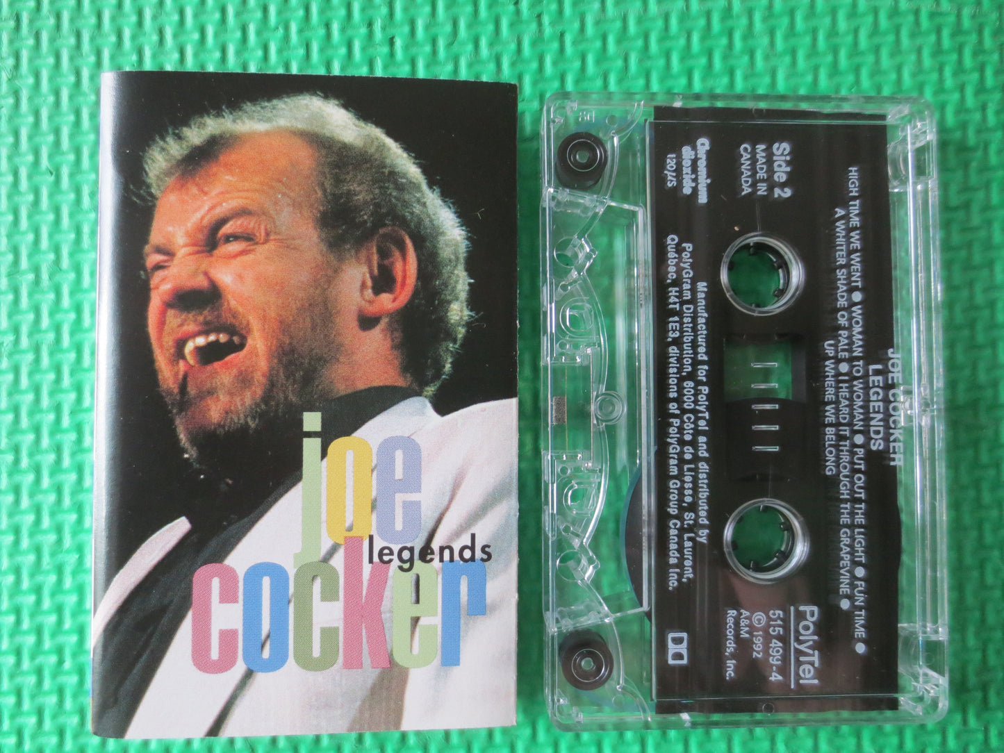 JOE COCKER, LEGENDS, Joe Cocker Tape, Joe Cocker Album, Tape Cassette, Joe Cocker lp, Tapes, Rock Cassette, Cassette Music