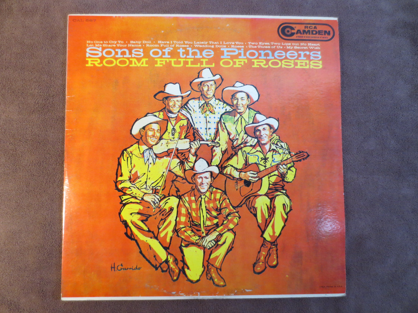 The SONS of the PIONEERS, Room Full of Roses, Cowboy Vinyl, Cowboy Albums, Country Vinyl, Country Albums, Lps, 1960 Records