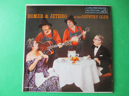 HOMER and JETHRO, At the COUNTRY Club, Comedy Records, Novelty Records, Vintage Vinyl, Vinyl, Vinyl Albums, 1960 Records