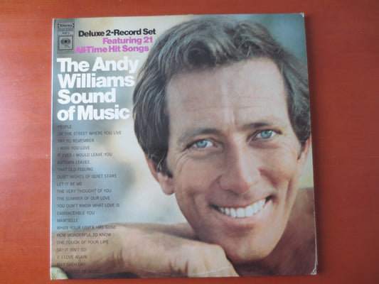 ANDY WILLIAMS, Sound of MUSIC, Andy Williams Albums, Andy Williams Vinyl, Vintage Vinyl, Jazz Albums, Vinyl, 1968 Records