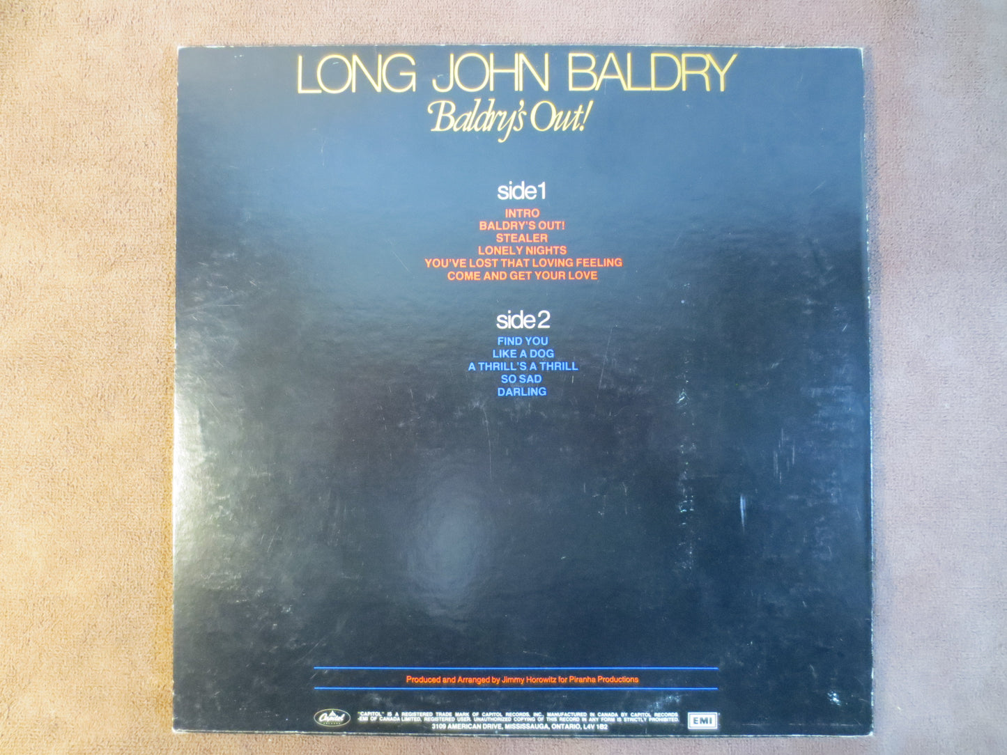 LONG JOHN BALDRY, Baldry's Out Album, Long John Baldry Lp, Blues Record, Blues Album, Blues Vinyl, Blues Lp, 1979 Records