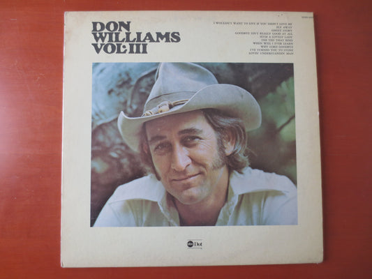 DON WILLIAMS, VOLUME 3, Don Williams Vinyl, Don Williams Albums, Don Williams Lp, Vinyl Album, Records, 1974 Records