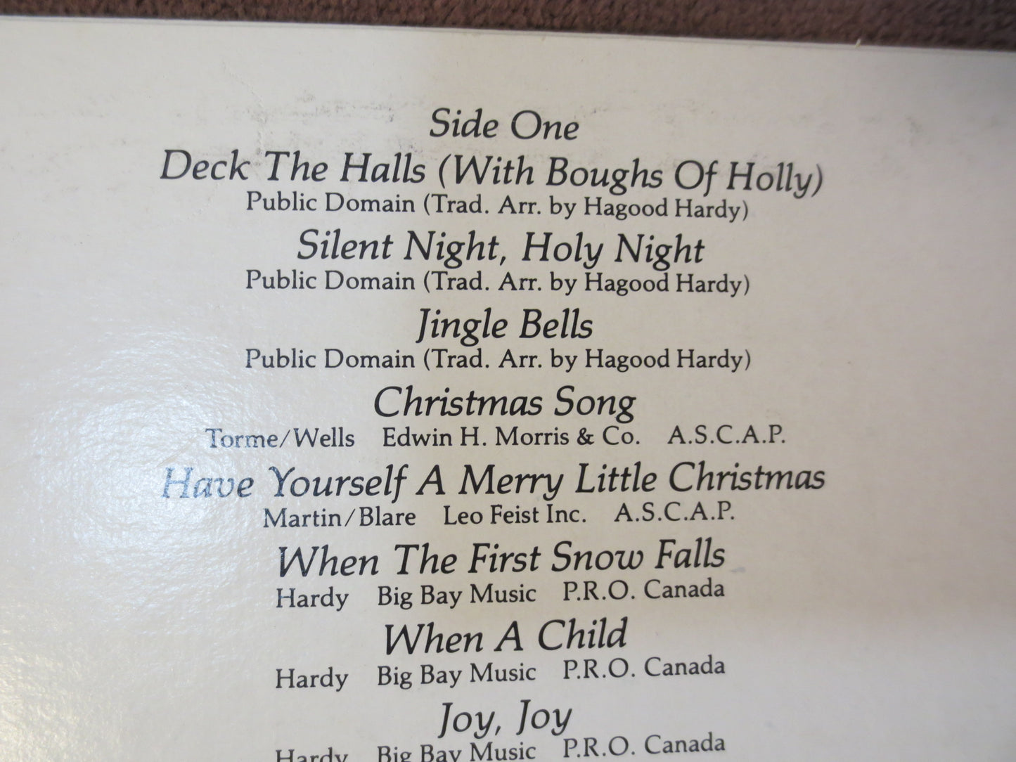 HAGOOD HARDY, CHRISTMAS Album, Hagood Hardy Record, Hagood Hardy Album