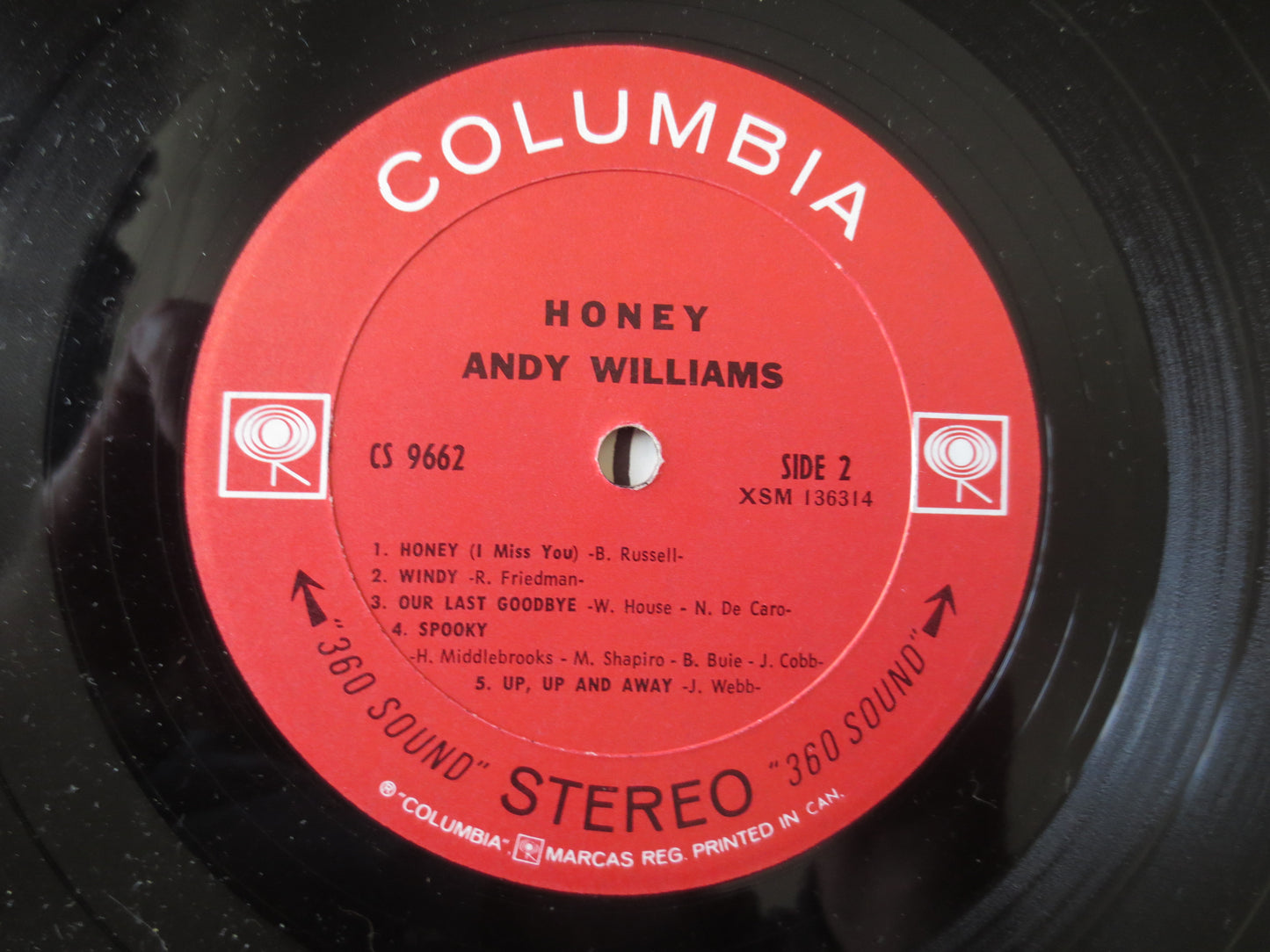 ANDY WILLIAMS, HONEY, Andy Williams Albums, Andy Williams Vinyl, Vintage Vinyl, Jazz Albums, Vinyl Lps, Lps, 1968 Records