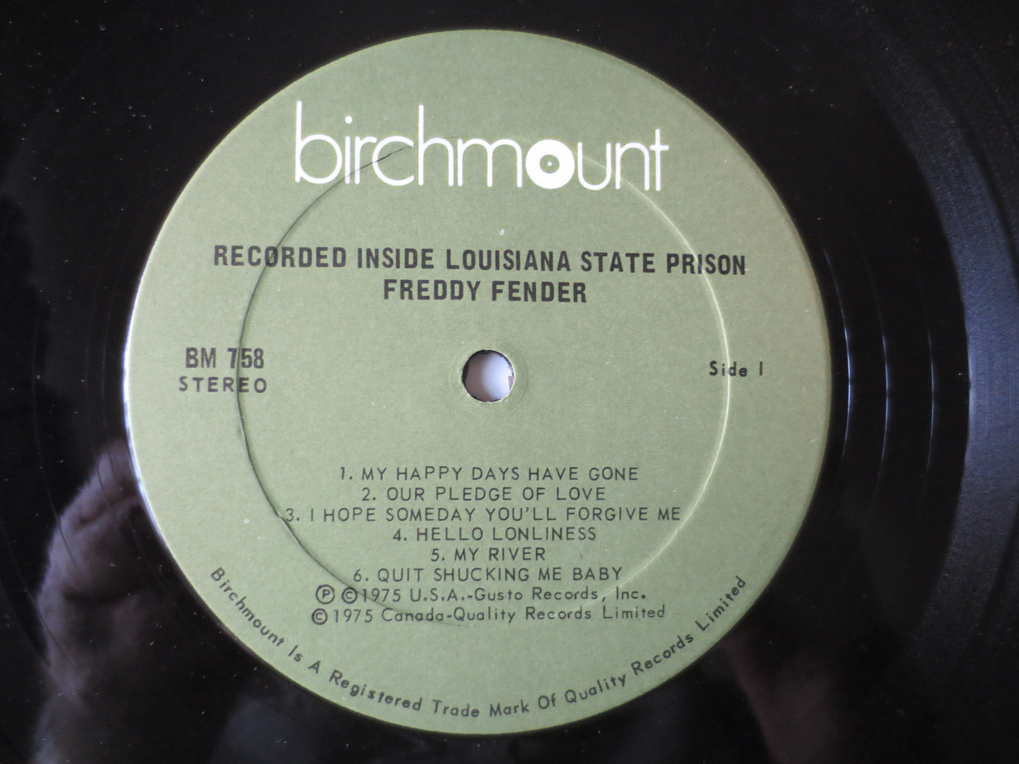 FREDDY FENDER, Louisiana State PRISON, Country Records, Record Vinyl, Freddy Fender Album, lps, Country lps, 1975 Records