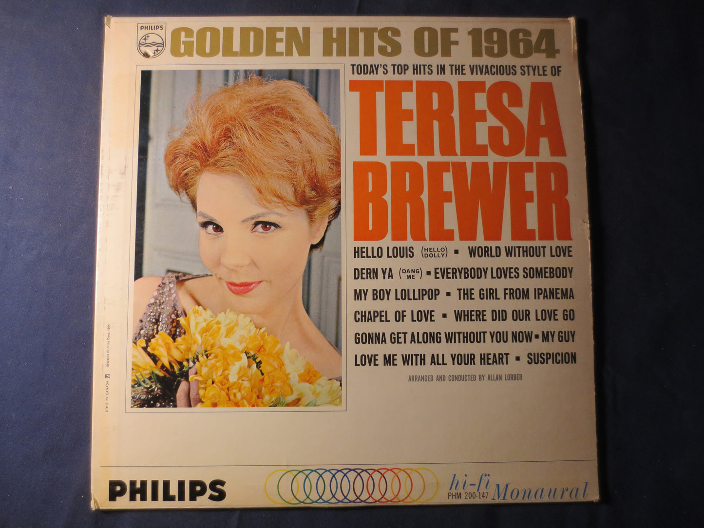TERESA BREWER, GOLDEN Hits of 1964, Teresa Brewer Record, Teresa Brewer Album, Teresa Brewer Lps, Vinyl Lps, 1964 Records