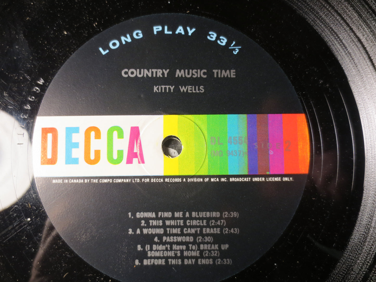 KITTY WELLS, Country MUSIC Time, Country Records, Kitty Wells Records, Kitty Wells Album, Vinyl Records, Vinyl, 1964 Record