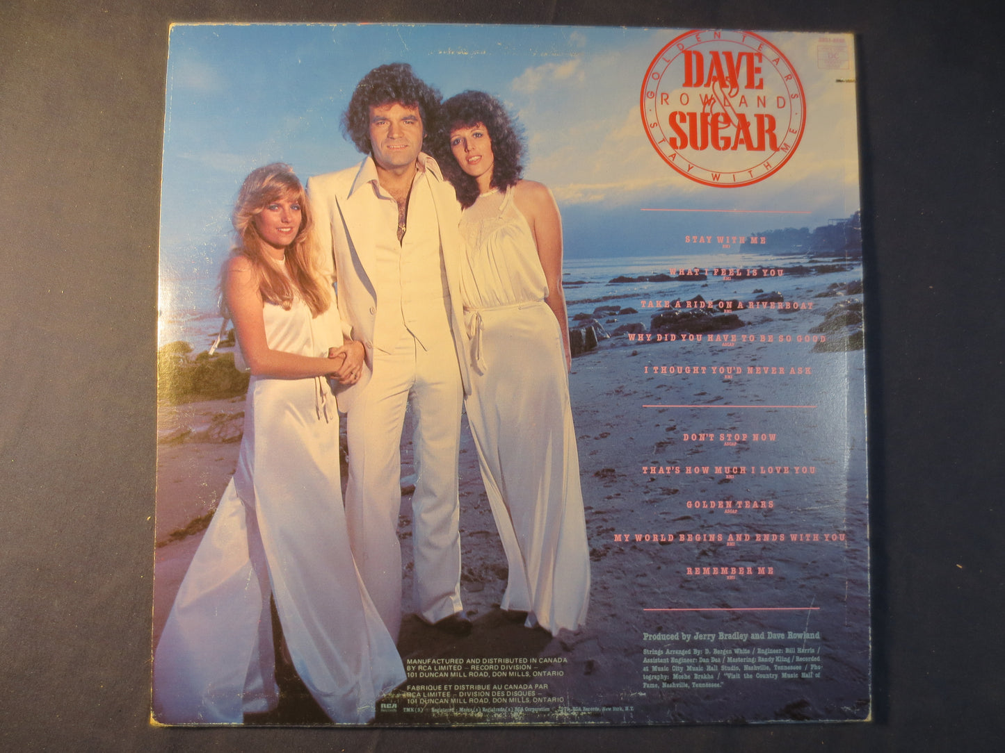 DAVE and SUGAR, Dave ROWLANDS, Golden Tears Stay With Me, Country Records, Vintage Vinyl, Vinyl Records, Lps, 1979 Records