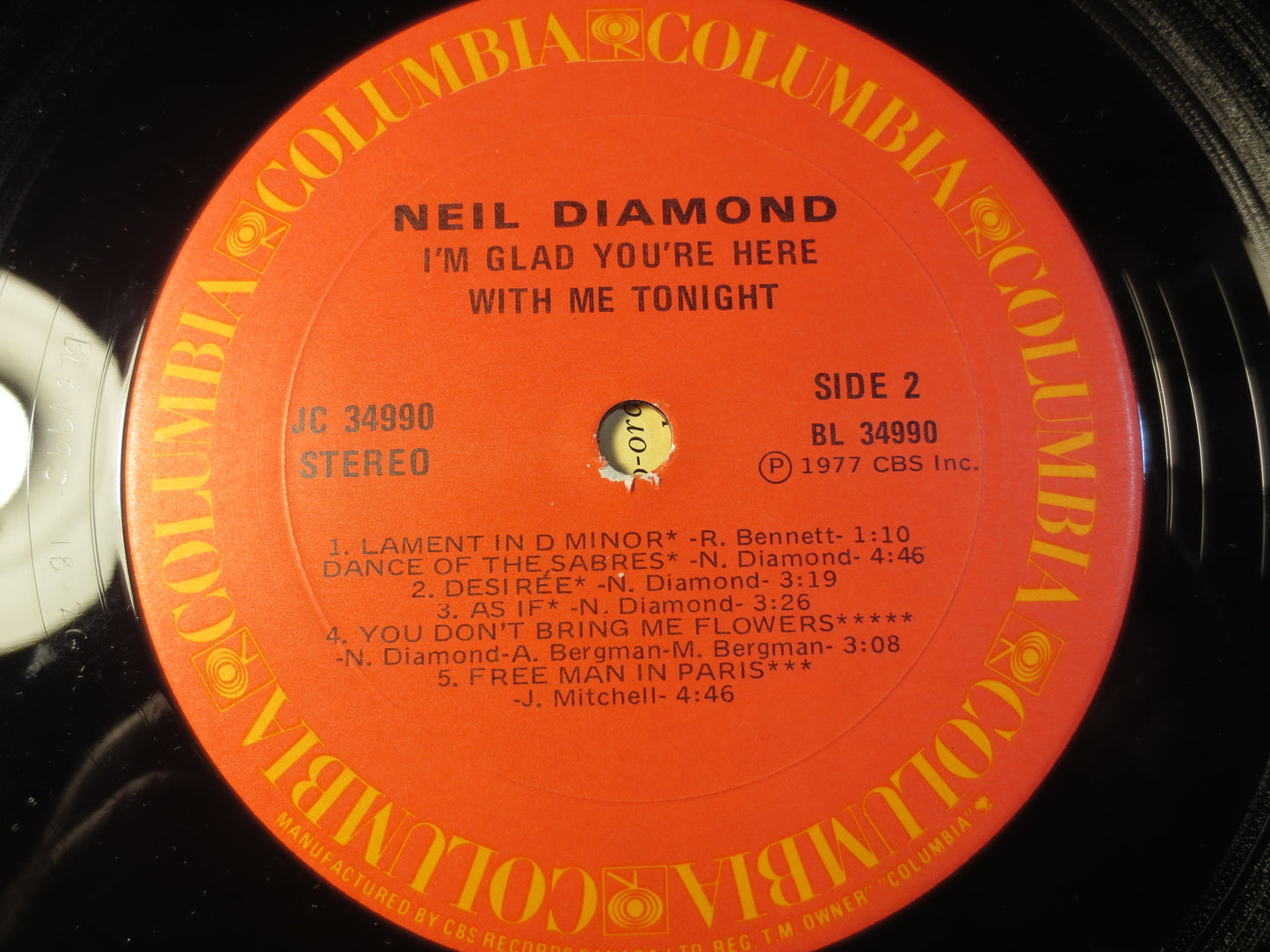 NEIL DIAMOND, I'm Glad You're Here With Me Tonight, Neil Diamond Records, Neil Diamond Album, Neil Diamond Lp, 1977 Records