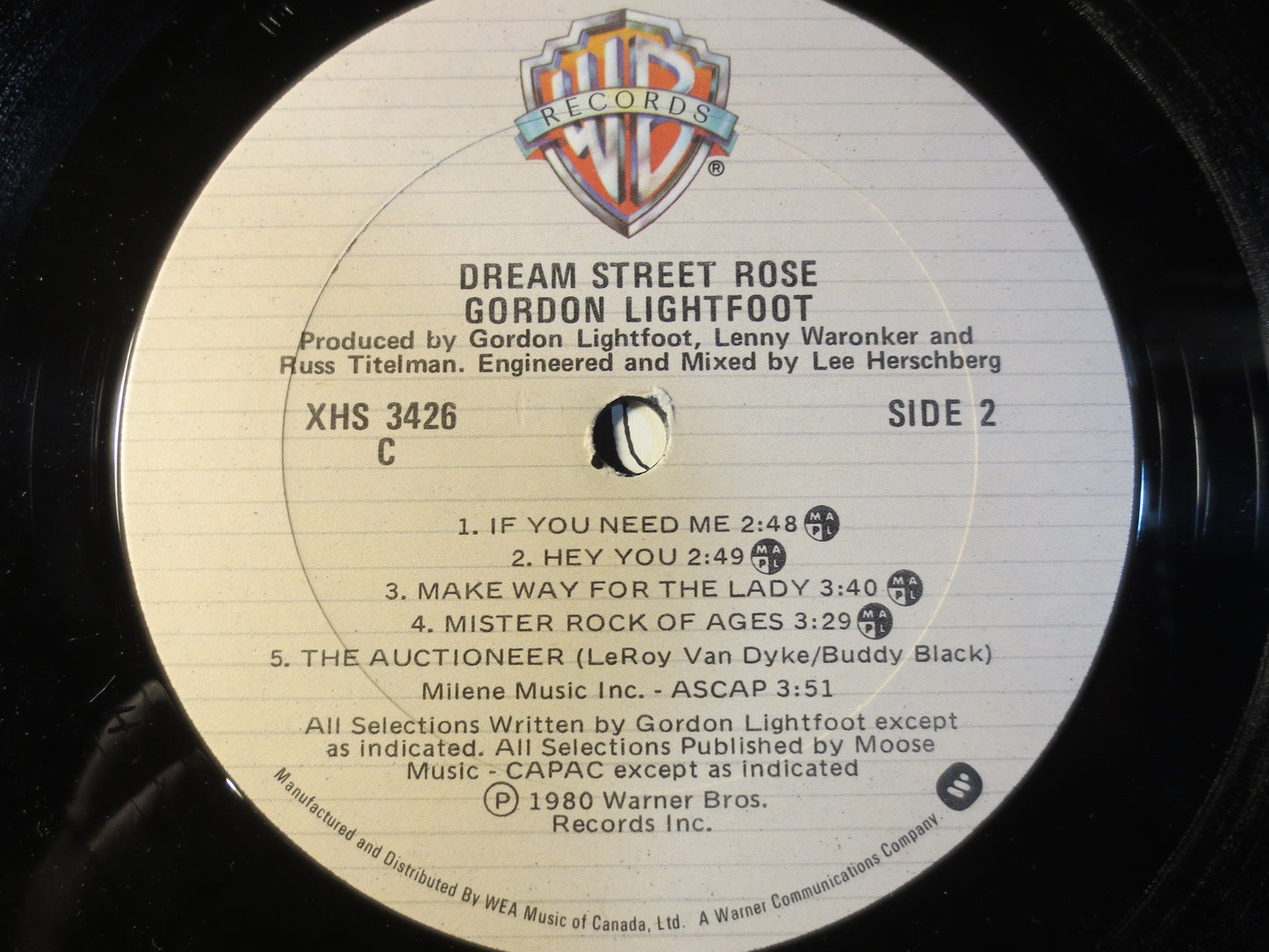 GORDON LIGHTFOOT, DREAM Street Rose,  Country Records, Country Vinyl, Record Vinyl, Records, Vinyl Records, 1980 Records