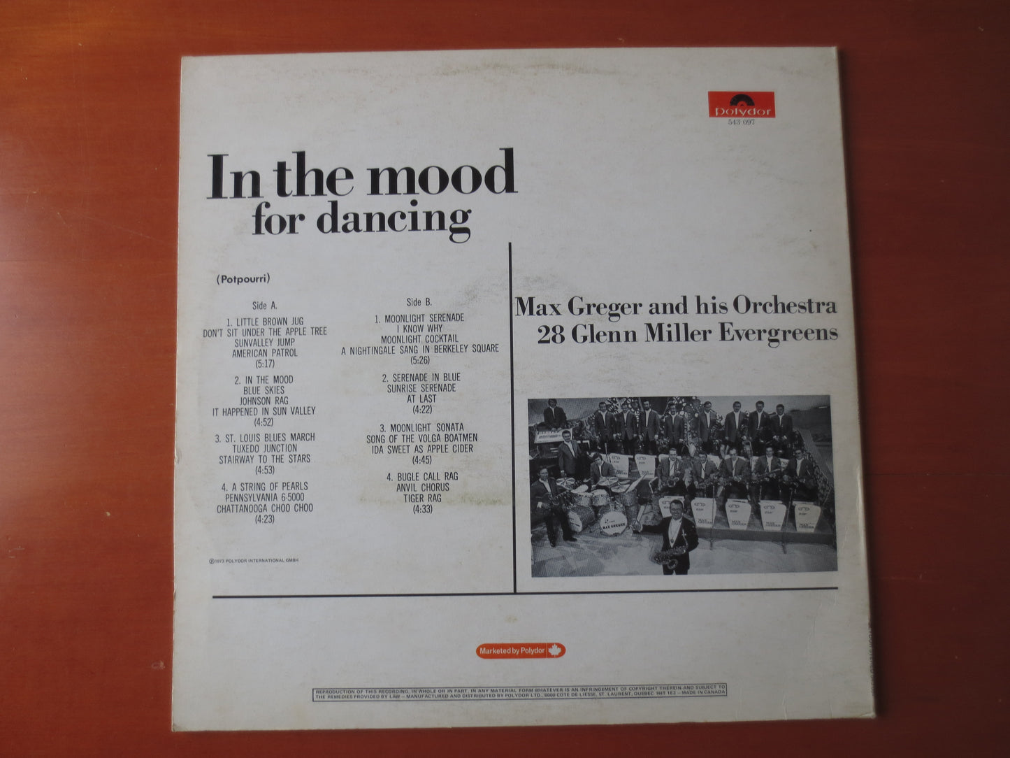 MAX GREGER, In The MOOD, Max Greger Records, Dance Records, Dance Albums, Max Greger Albums, Classical Records, 1969 Record