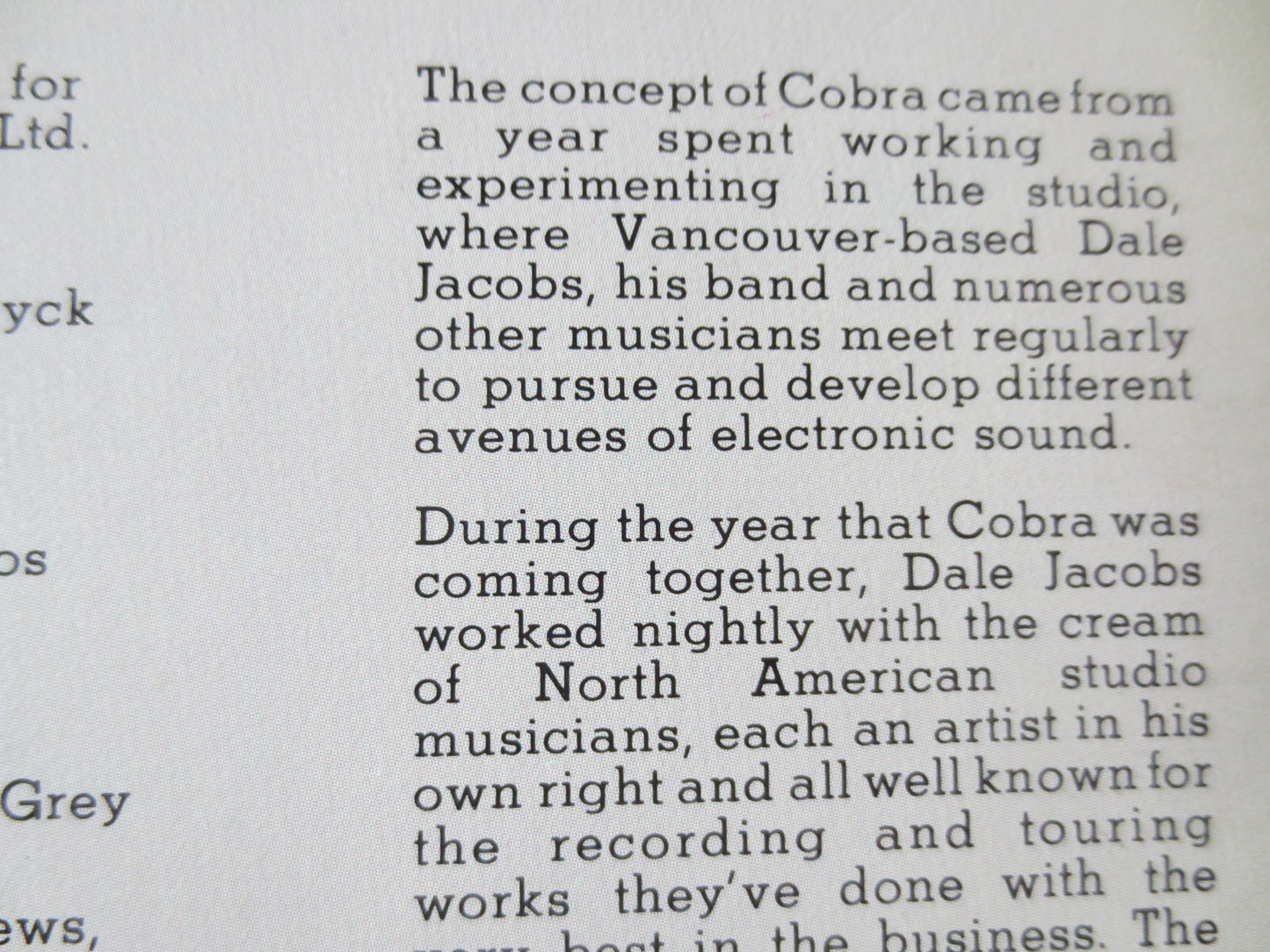 DALE JACOBS, COBRA, Dale Jacobs Records, Dale Jacobs Album, Dale Jacobs lps, Vinyl Record, Vinyl, Rock Record, 1979 Records