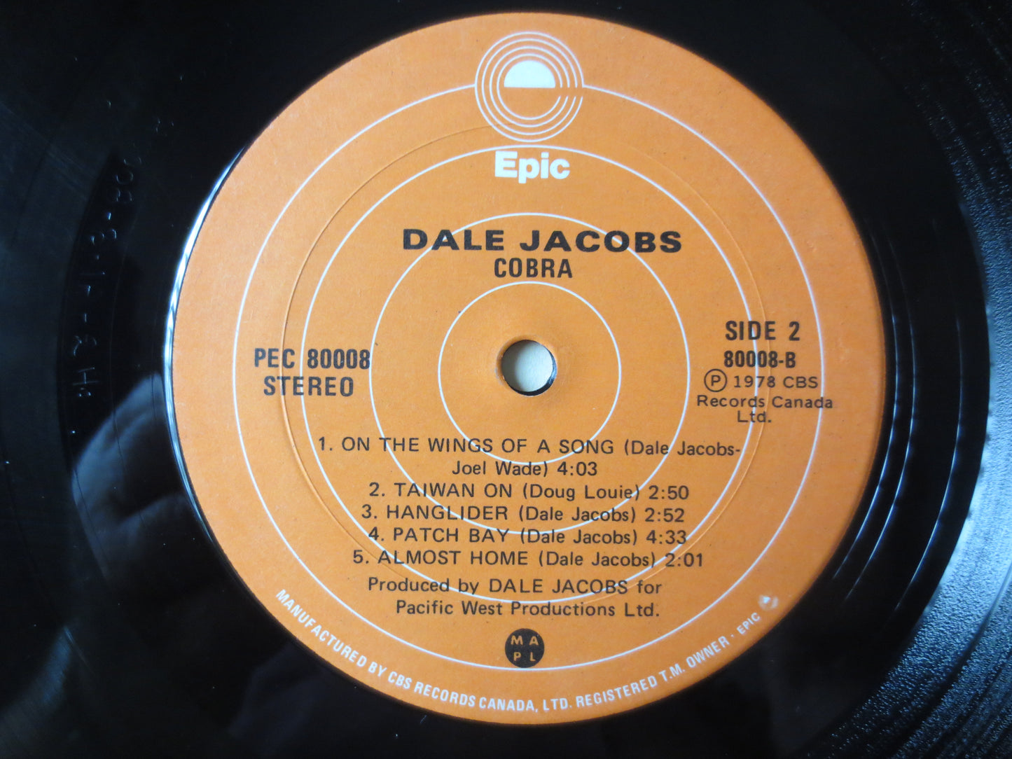 DALE JACOBS, COBRA, Dale Jacobs Records, Dale Jacobs Album, Dale Jacobs lps, Vinyl Record, Vinyl, Rock Record, 1979 Records