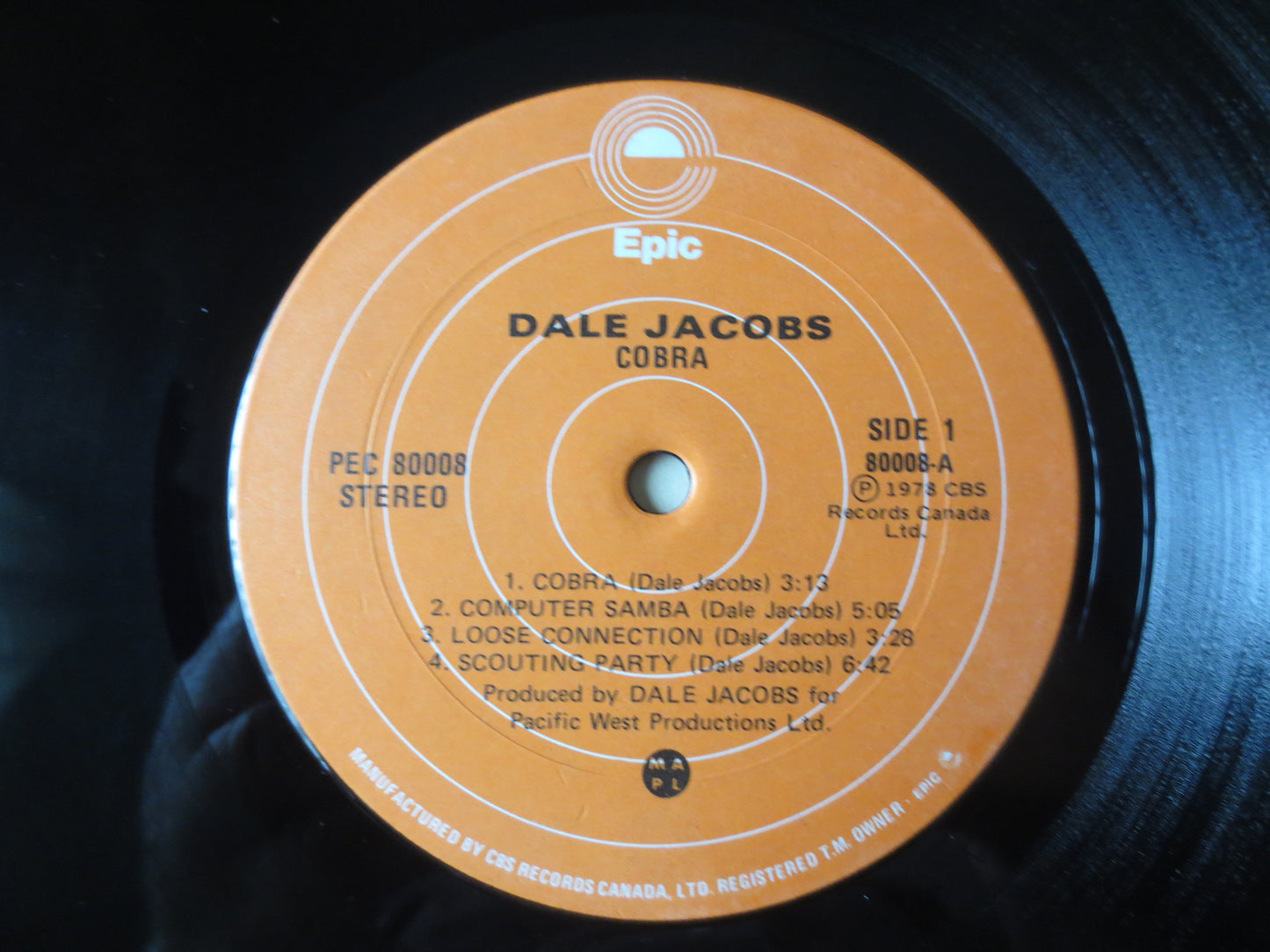 DALE JACOBS, COBRA, Dale Jacobs Records, Dale Jacobs Album, Dale Jacobs lps, Vinyl Record, Vinyl, Rock Record, 1979 Records