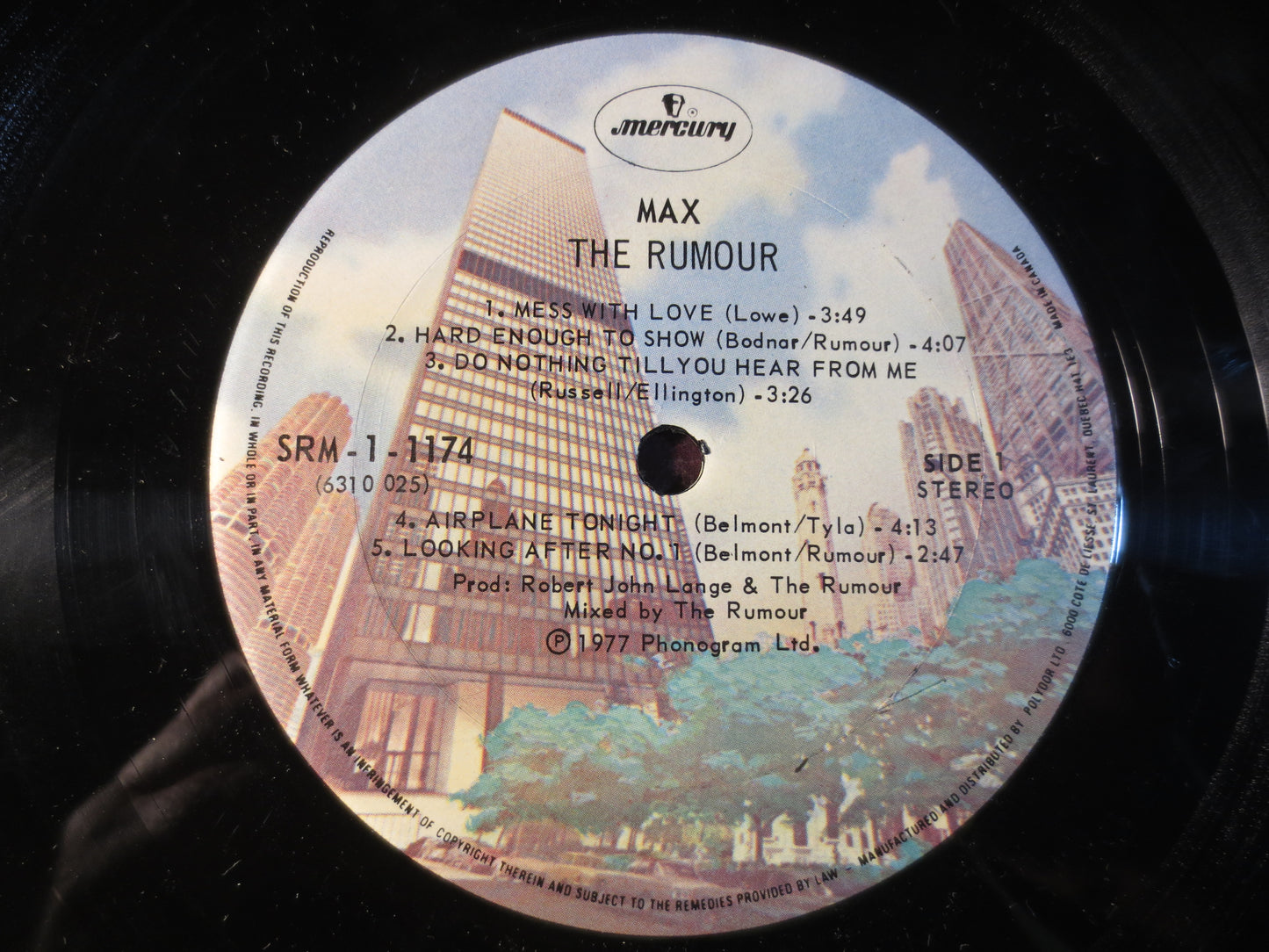 The RUMOUR, MAX, 1st RECORDS, The Rumour Records, The Rumour Albums, The Rumour Lp, Rock Records, Vinyl Record, 1977 Record