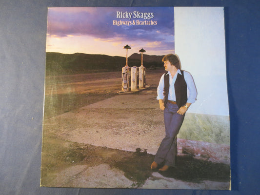 RICKY SCAGGS, Highways and Heartaches, Country Records, Vintage Vinyl, Record Vinyl, Vinyl Records, Records, 1982 Records