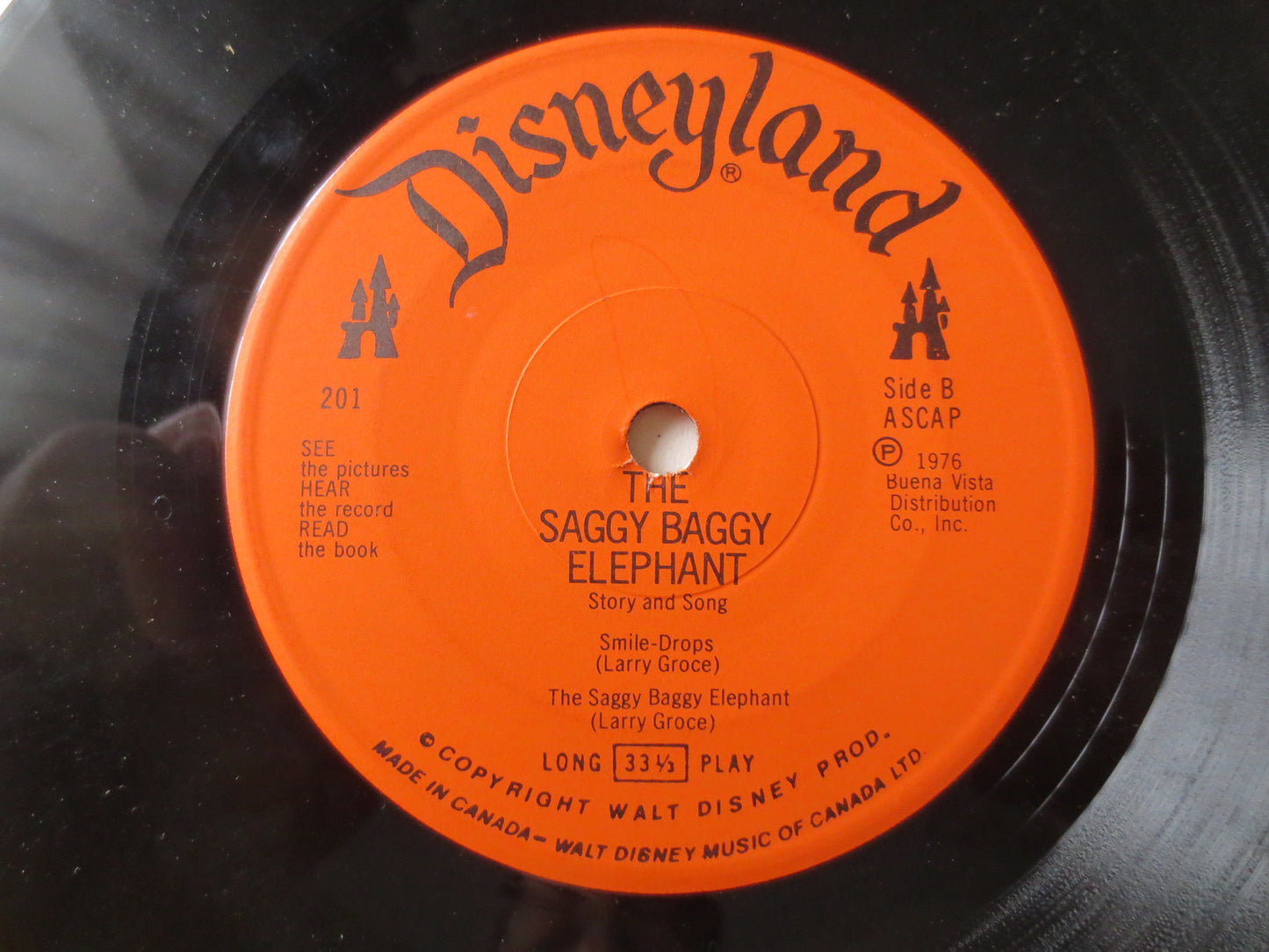 DISNEY Albums, Saggy Baggy ELEPHANT, DISNEYLAND Records, Disney Records, Childrens Record, Disney Lp, Kids lps, 1975 Record