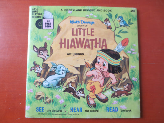 LITTLE HIAWATHA, DISNEY Album, Disneyland Records, Disney Records, Childrens Records, Disney Lp, Vinyl Lp, lp, 1968 Records