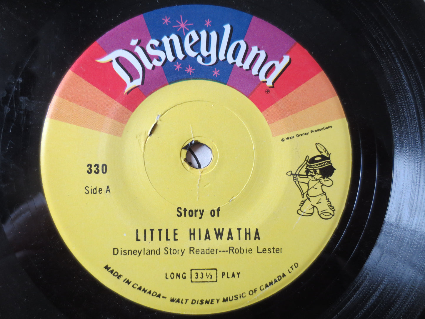 LITTLE HIAWATHA, DISNEY Album, Disneyland Records, Disney Records, Childrens Records, Disney Lp, Vinyl Lp, lp, 1968 Records