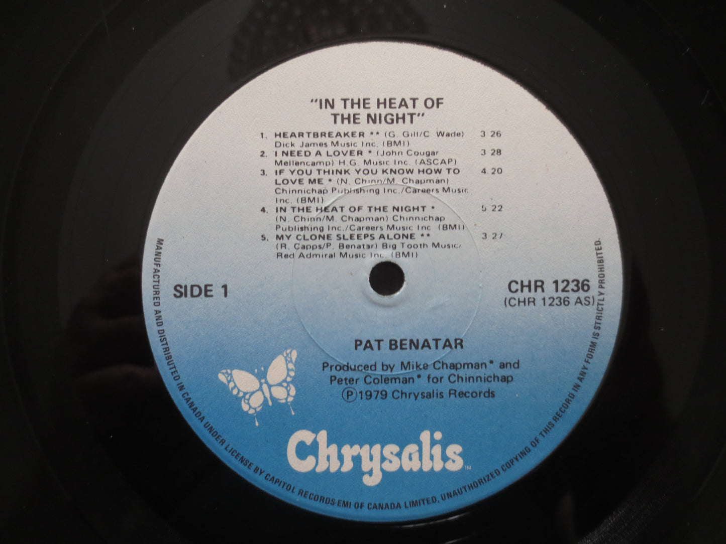 PAT BENATAR, HEAT of the Night, Pat Benatar Album, Pat Benatar Vinyl, Pat Benatar Lp, Vintage Vinyl, Records, 1979 Records