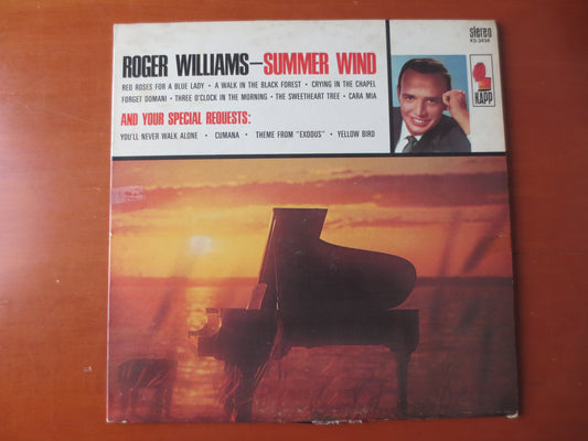 ROGER WILLIAMS, SUMMER Wind, Roger Williams Album, Roger Williams Music, Vintage Vinyl, Records, Jazz Records, 1965 Records