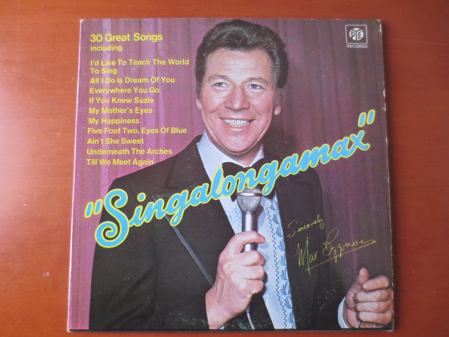 MAX BYGRAVES, SINGALONGAMAX, Max Bygraves Records, Max Bygraves Albums, Ragtime Records, Honky Tonk Album, Lps, 1973 Record