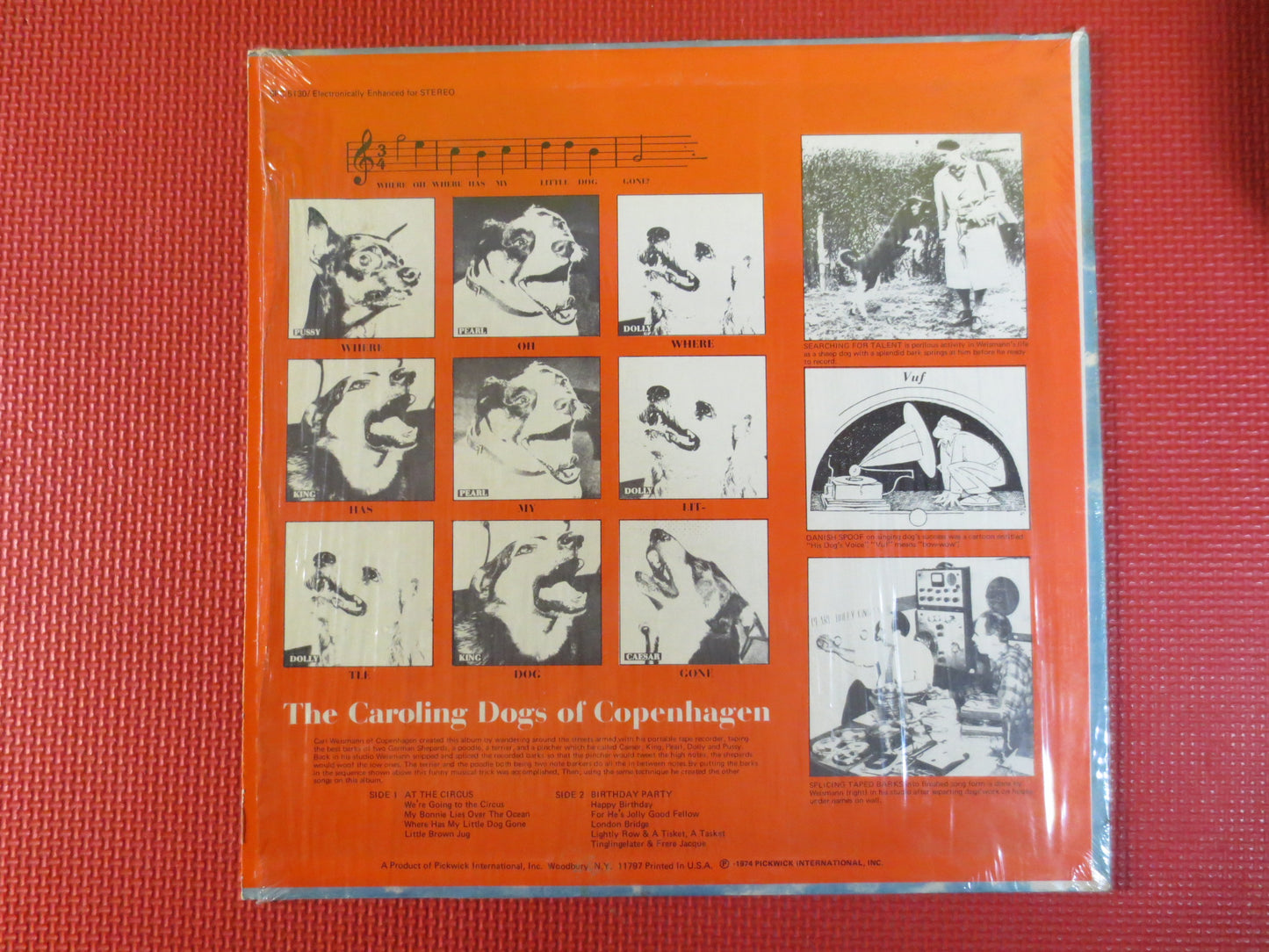 SINGING DOGS Album, Novelty Record, Kids Record, Singing Dogs Lp, Novelty Album, Novelty Vinyl, Kids Vinyl, 1974 Records