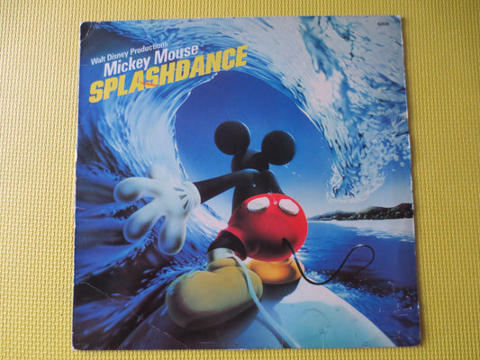 MICKEY MOUSE, SPLASHDANCE, Disney Records, Children's Records, Disneyland lps, Vintage Vinyl, Records, Vinyl, 1983 Records