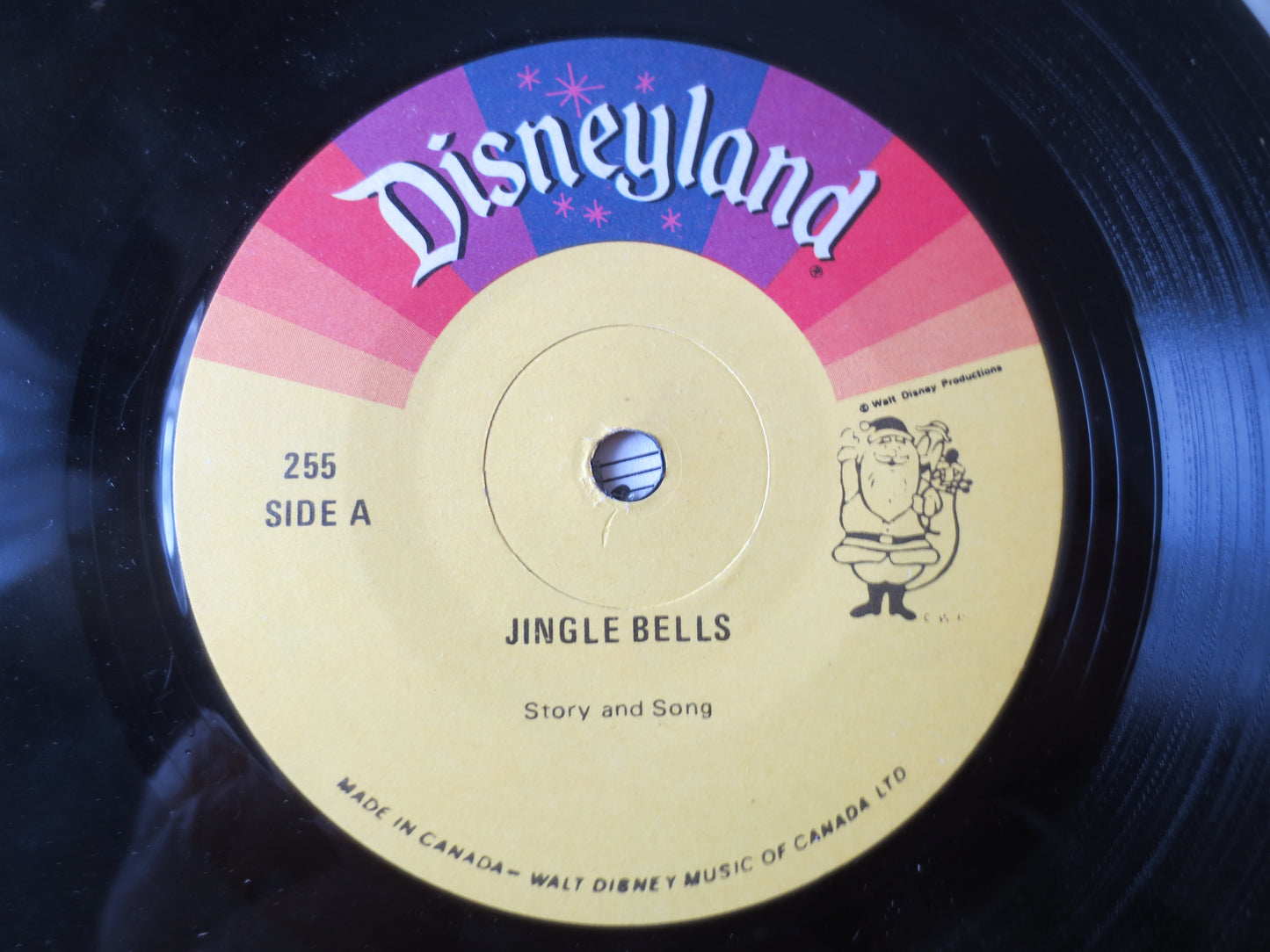 JINGLE BELLS, DISNEY Record, Disneyland Records, Disney Album, Disney Vinyl, Childrens lp, Kids Record, Vinyl, 1976 Records