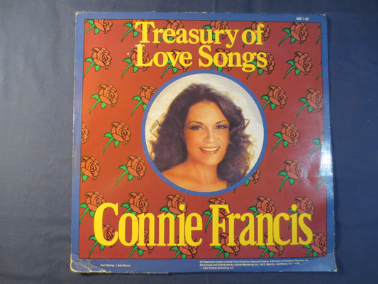 CONNIE FRANCIS, Treasury of LOVE Songs, Pop Records, Vintage Vinyl, Record Viny, Records, Vinyl Record, Vinyl, 1984 Records