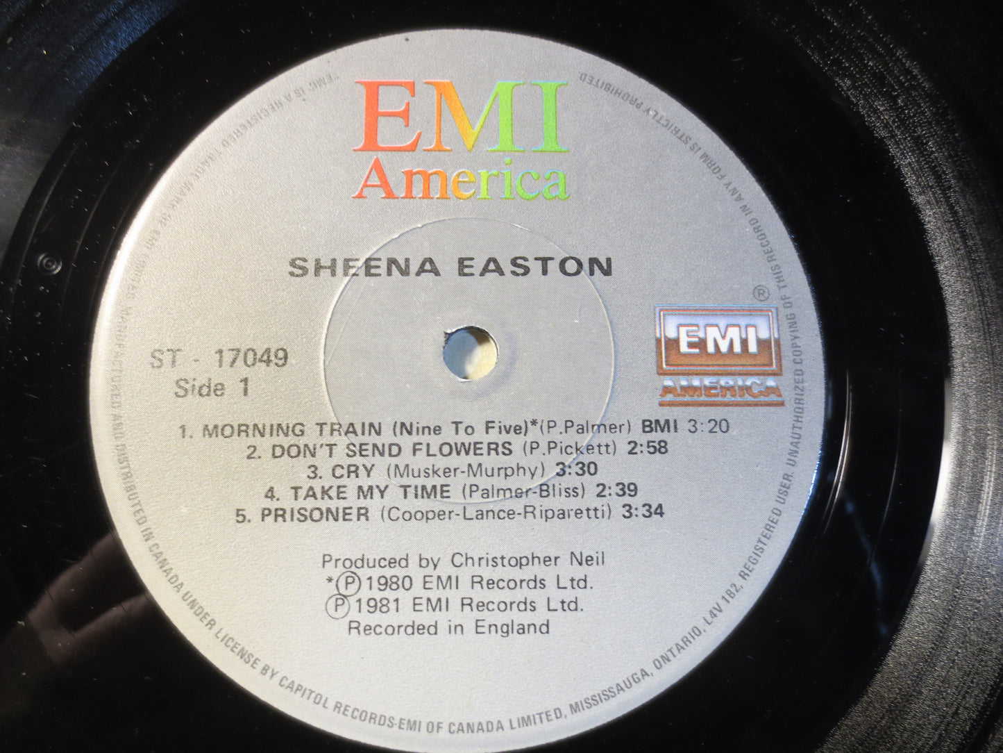 SHEENA EASTON, FIRST Records, Sheena Easton Record, Sheena Easton Album, Sheena Easton Lp, Pop Records, Lps, 1981 Records